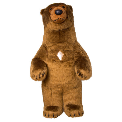 Przebranie dmuchane, kostium - Brunatny Niedźwiedź z długim futrem 